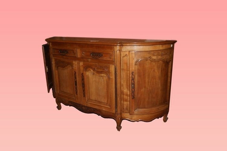 French Recessed Sideboard From The Early 1900s, Provençal Style, Made Of Cherry Wood