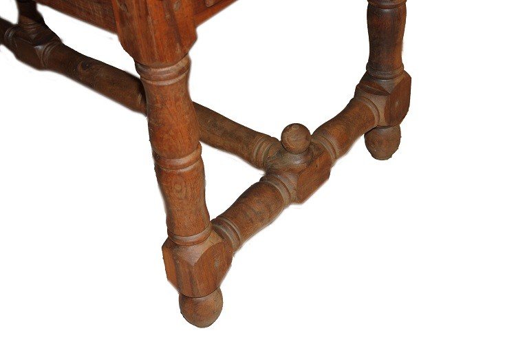 French Rustic Table From The Second Half Of The 1800s In Walnut Wood-photo-4