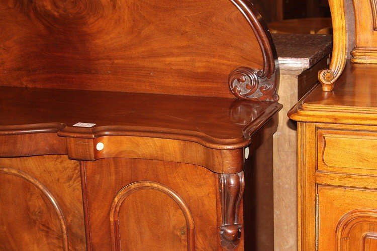 English English Mule Sideboard From The Second Half Of The 1800s, Victorian Style, In Mahogany -photo-2