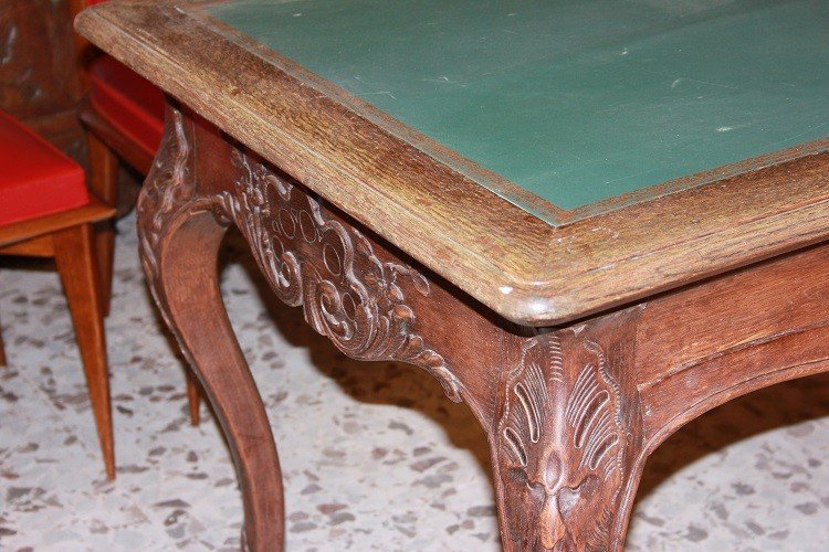  French Writing Desk From The Second Half Of The 19th Century, In Provencal Style, Made Of Oak -photo-2