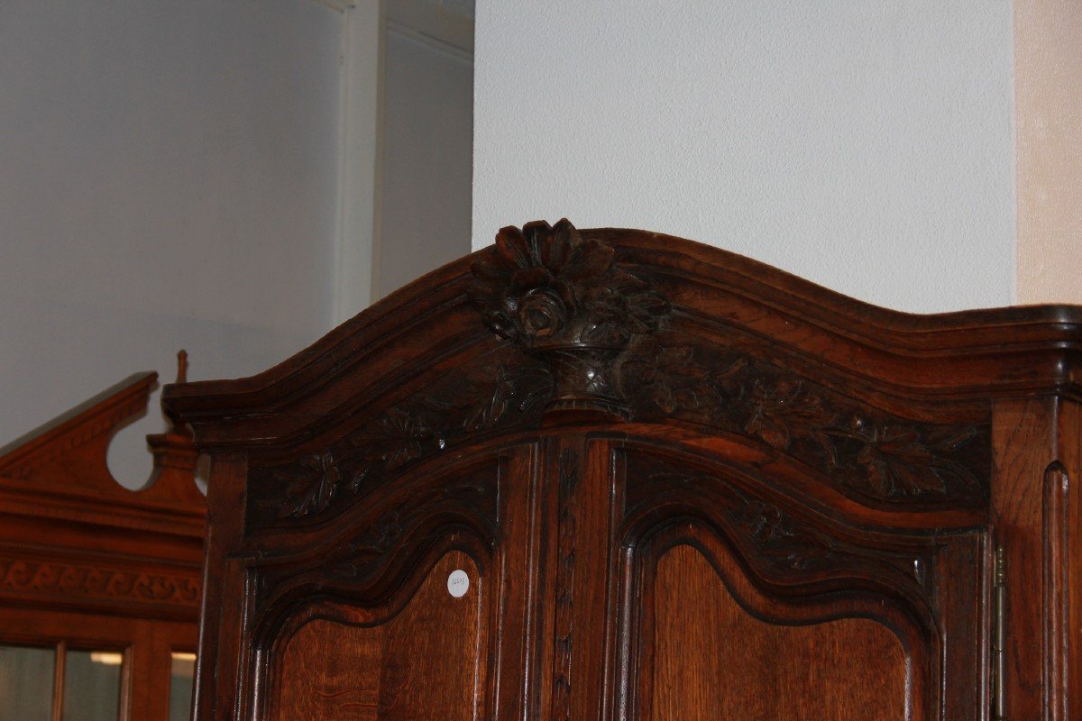 Small French Oak Wardrobe From The 19th Century In Provencal Style-photo-3