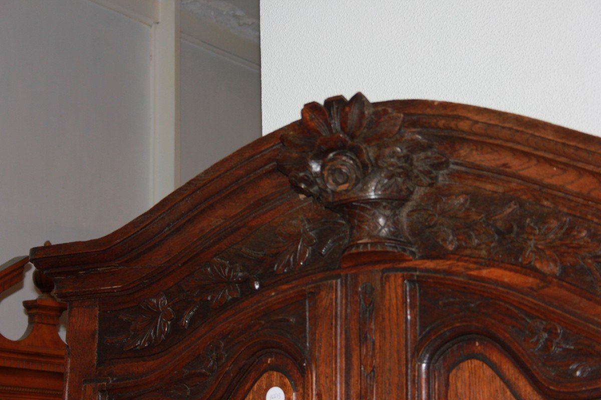 Small French Oak Wardrobe From The 19th Century In Provencal Style-photo-4