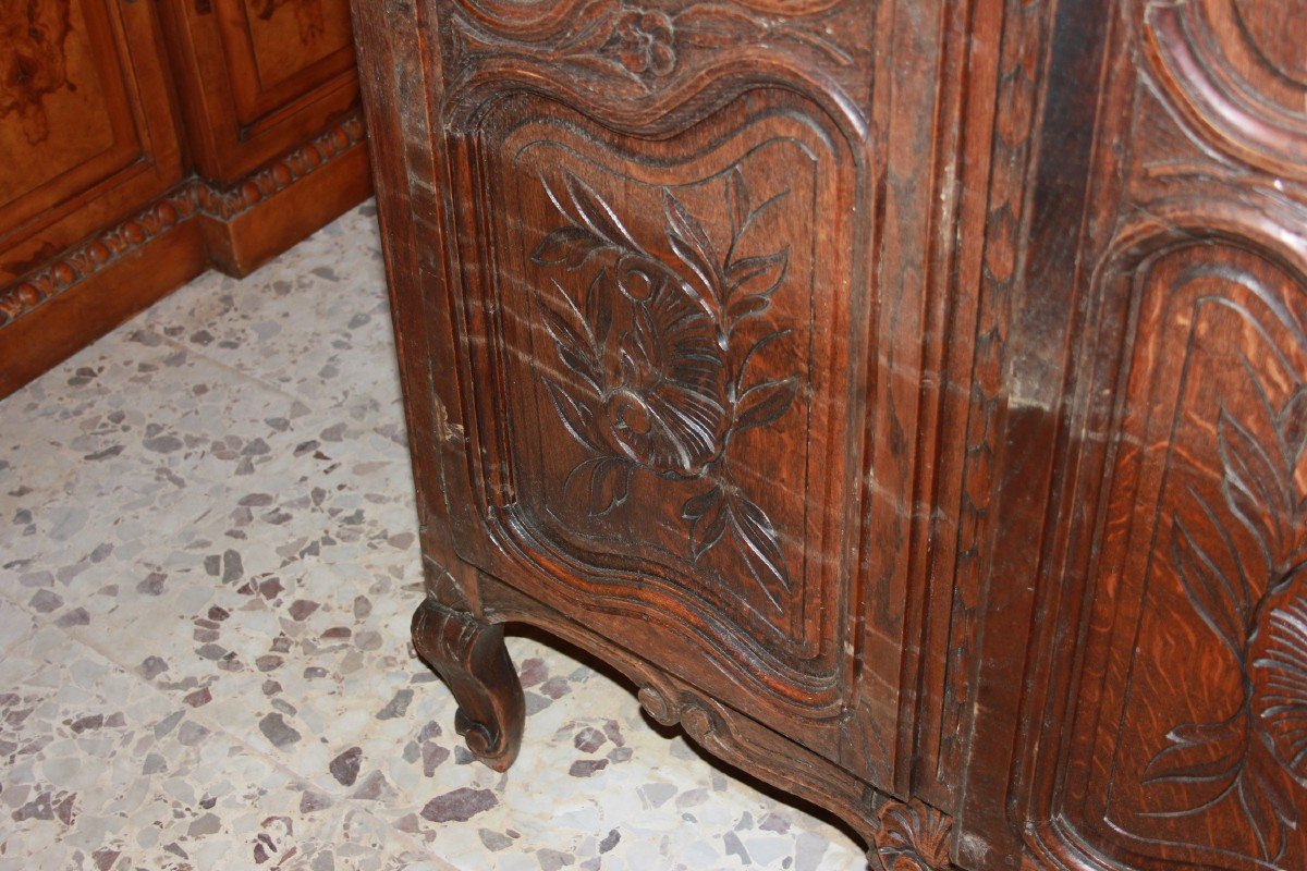 Small French Oak Wardrobe From The 19th Century In Provencal Style-photo-5