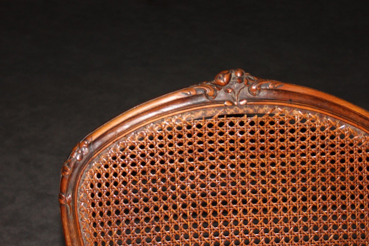 Pair Of 19th Century French Woven Armchairs-photo-3