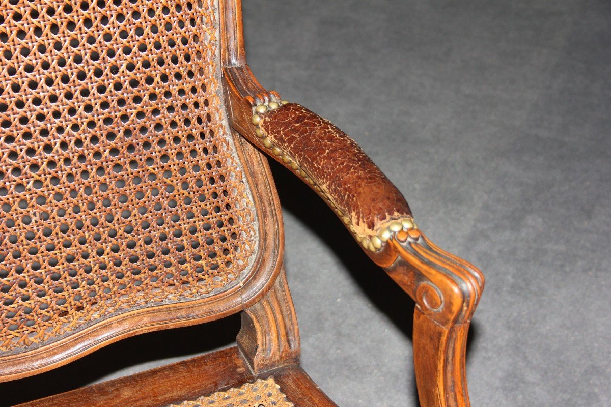 Pair Of 19th Century French Woven Armchairs-photo-4