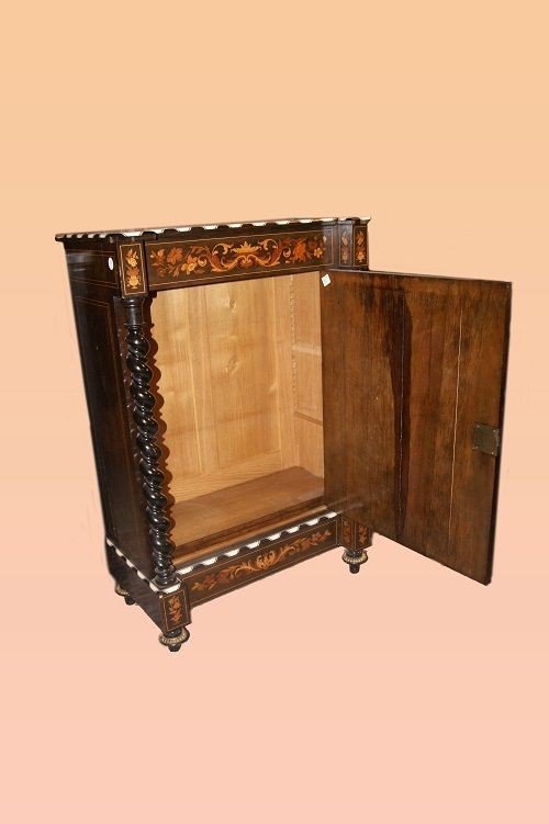 Dutch Buffet From The Early 1800s, In Richly Inlaid Ebony-photo-1