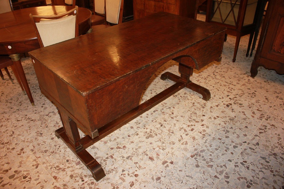 French Directory Style Mahogany Desk From The 19th Century-photo-4