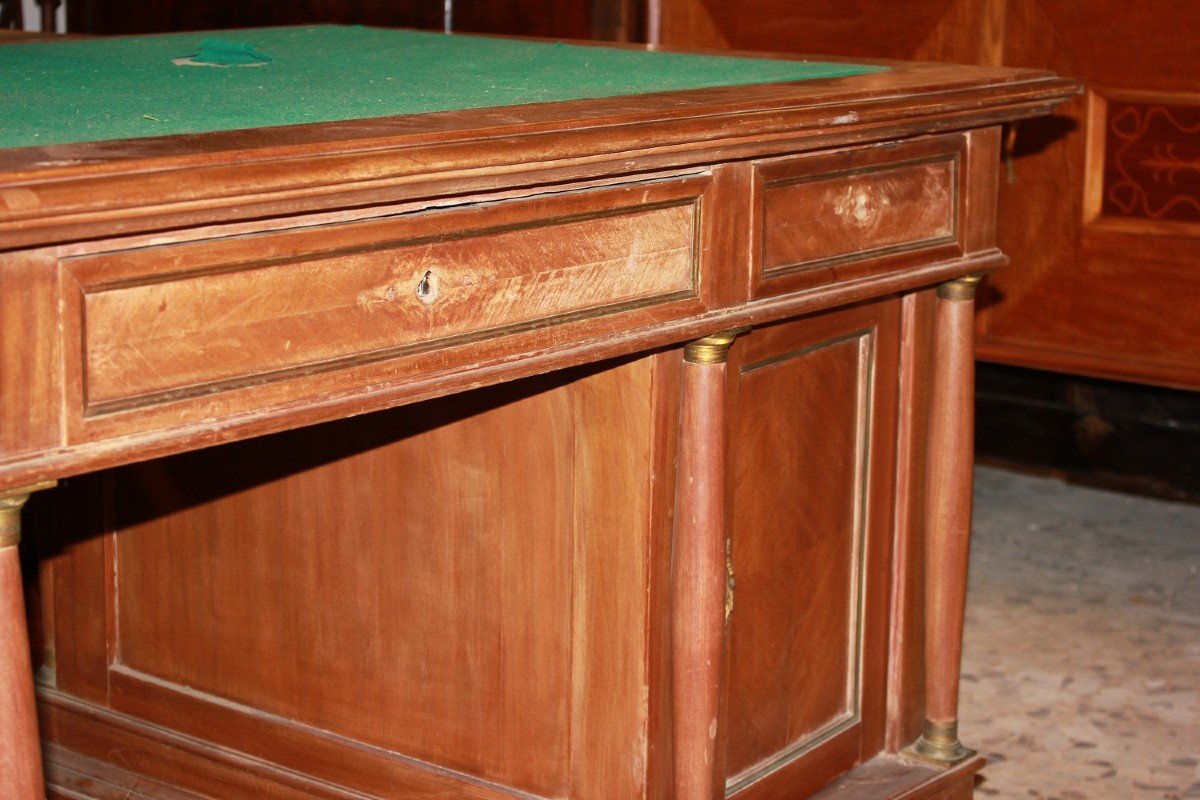 Empire Style Desk With Columns And Drawers-photo-4