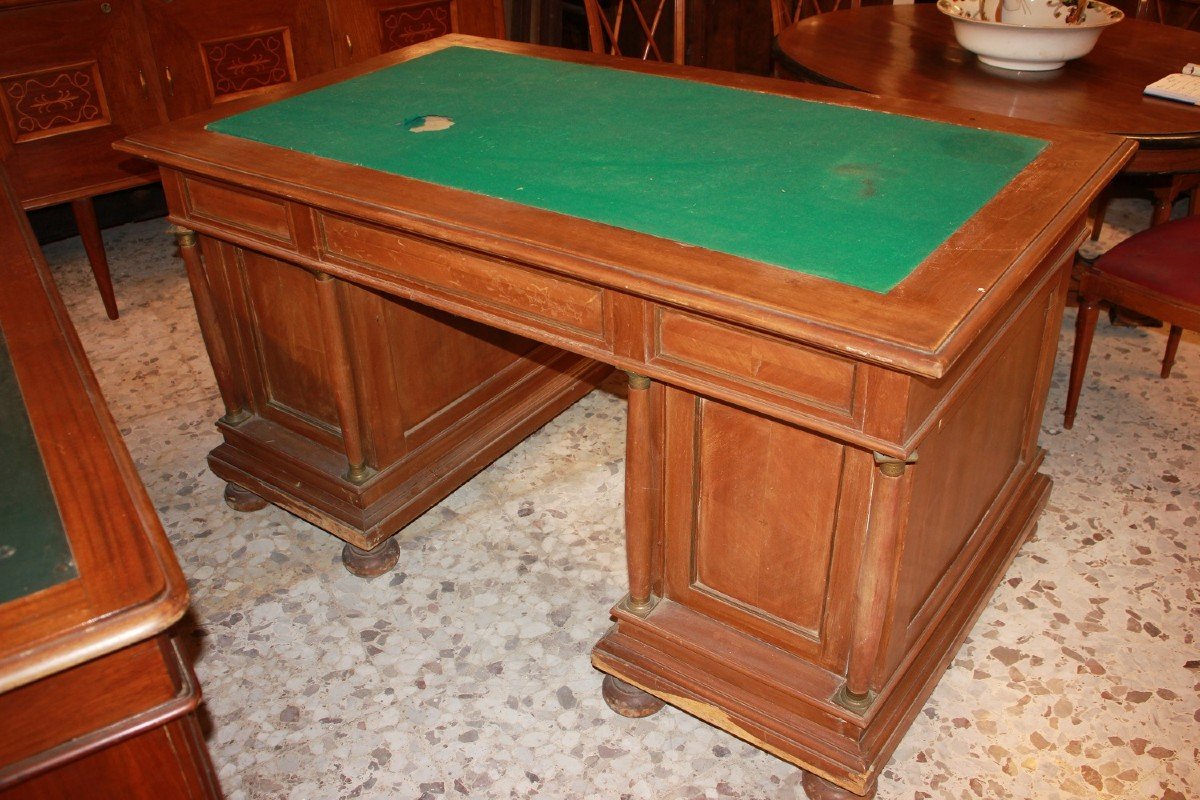 Empire Style Desk With Columns And Drawers-photo-2