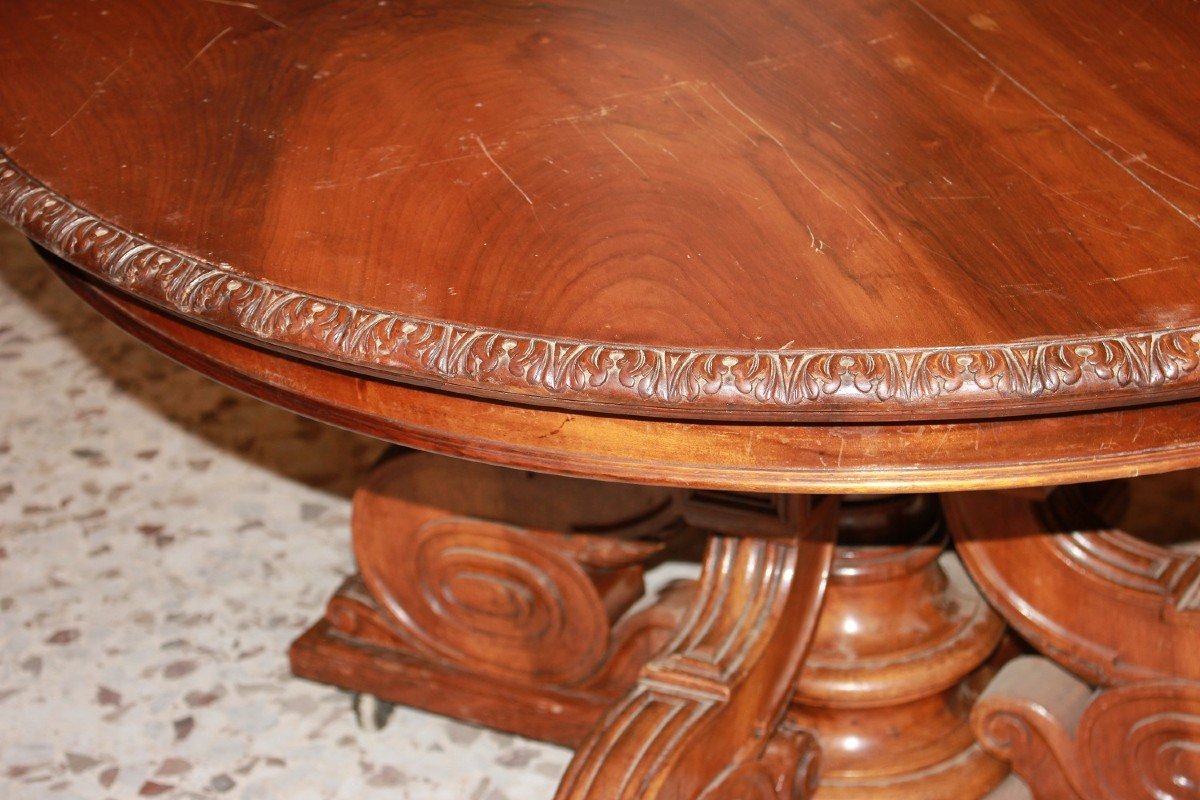 Louis Philippe Style Walnut Table From 1800s France-photo-2