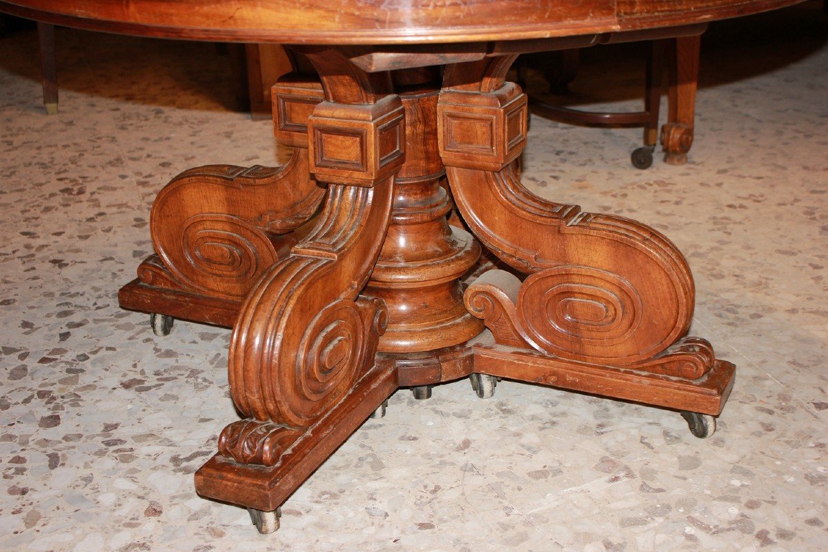 Louis Philippe Style Walnut Table From 1800s France-photo-3