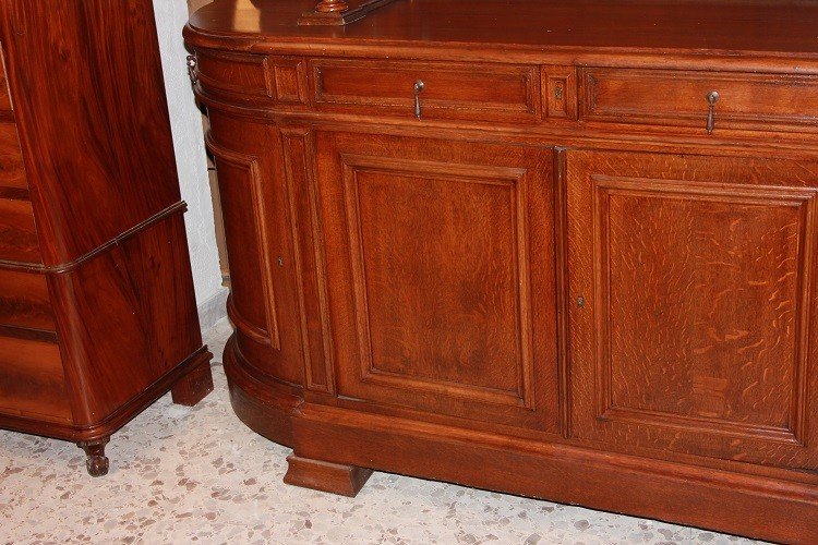 Large 19th Century Louis Philippe Style Oak Sideboard-photo-1