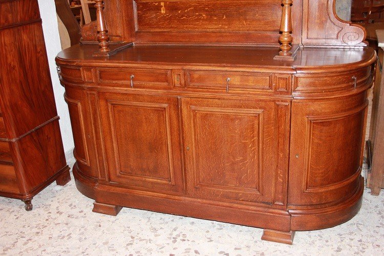 Large 19th Century Louis Philippe Style Oak Sideboard-photo-2