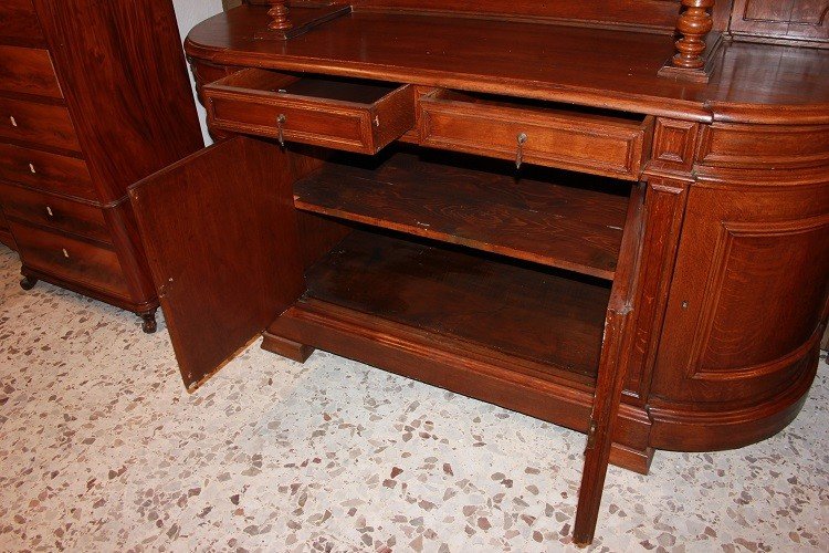 Large 19th Century Louis Philippe Style Oak Sideboard-photo-3