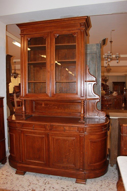 Large 19th Century Louis Philippe Style Oak Sideboard