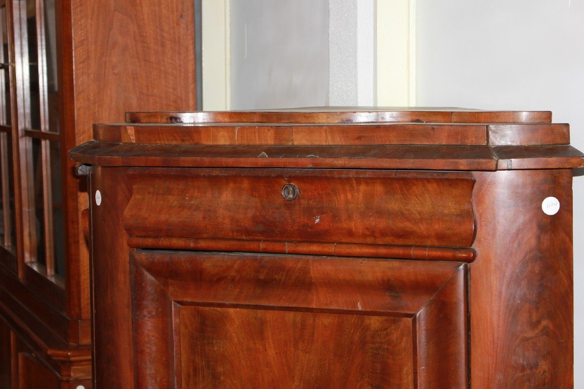 Pair Of Mahogany Corner Cabinets, Biedermeier Style, Northern Europe-photo-2