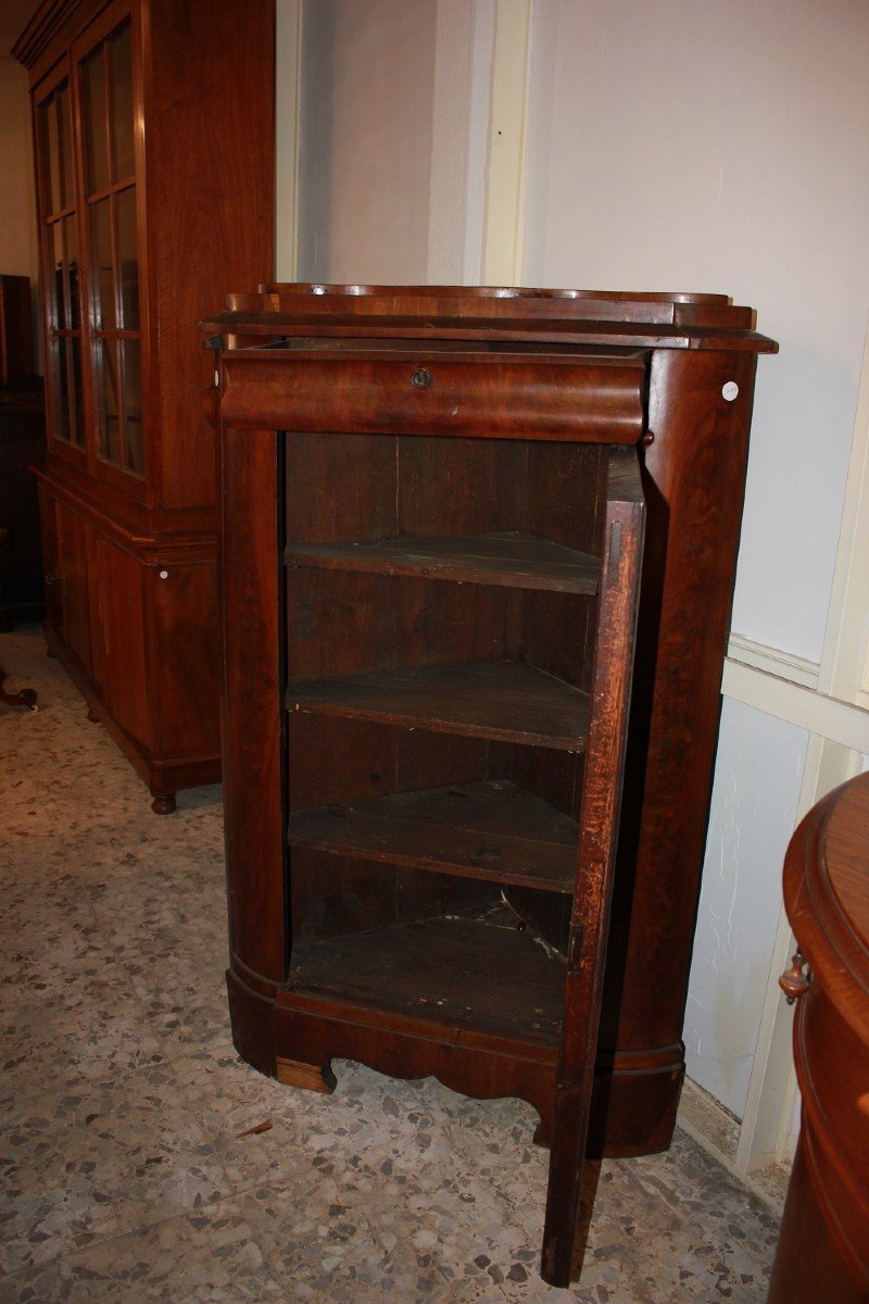 Pair Of Mahogany Corner Cabinets, Biedermeier Style, Northern Europe-photo-4