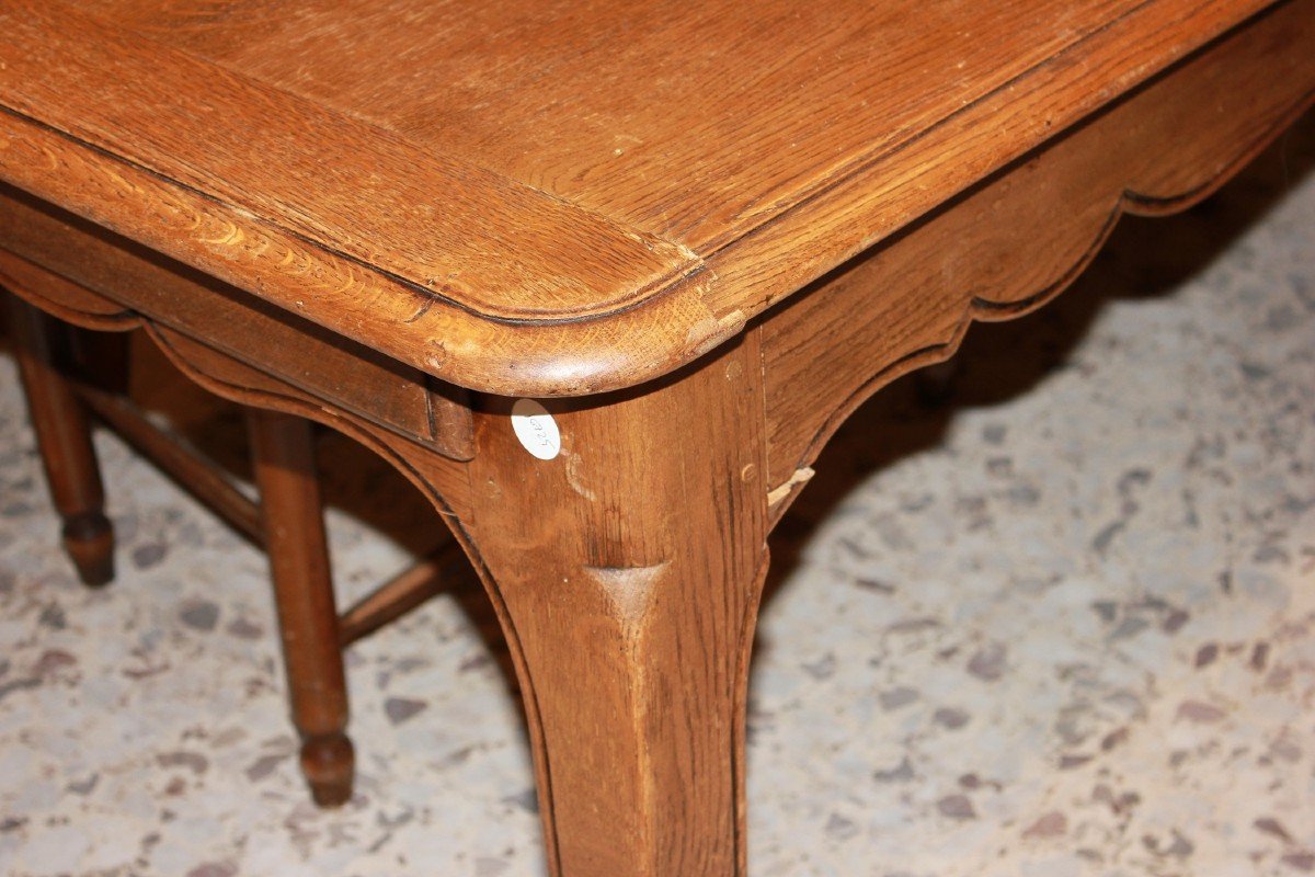 French Provincial-style Oak Table From The Late 1800s-photo-2