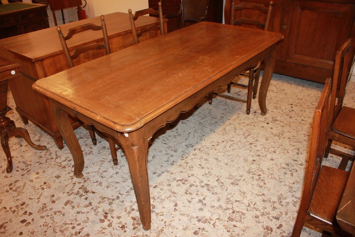 French Provincial-style Oak Table From The Late 1800s