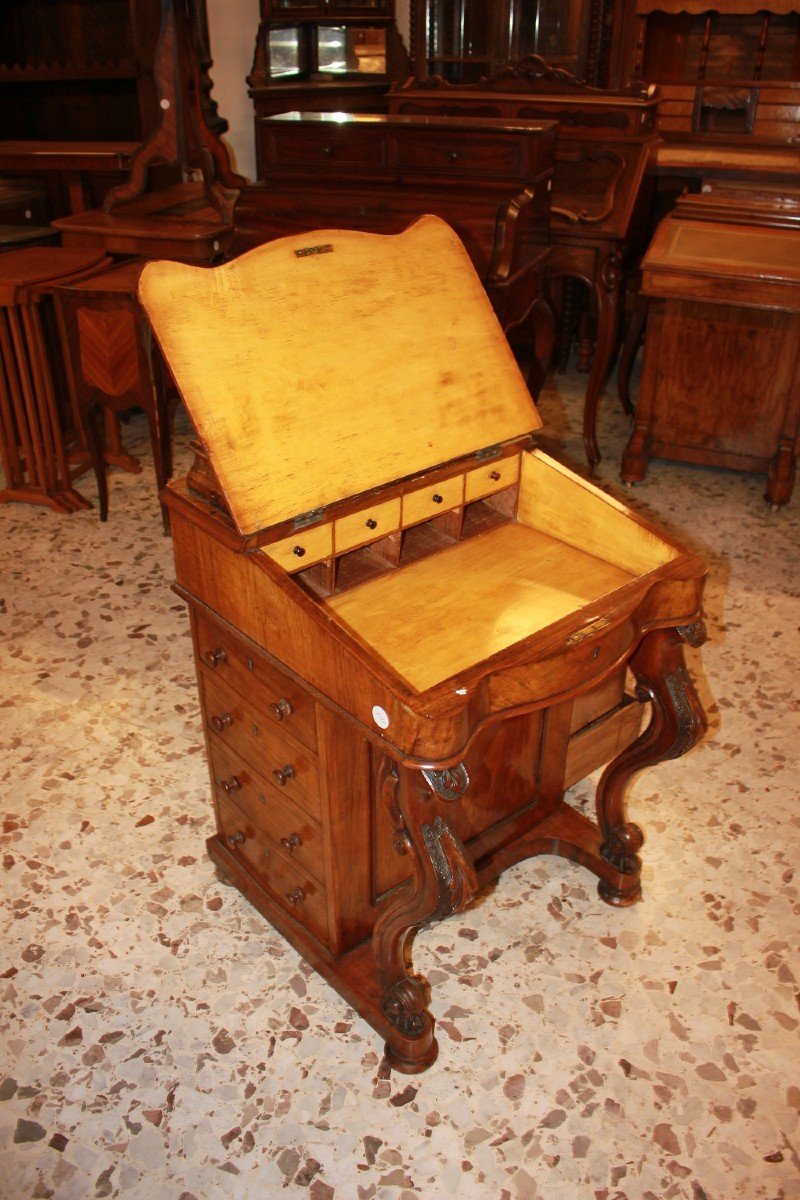 Victorian Davenport Travel Desk, Early 19th Century, Walnut-photo-3