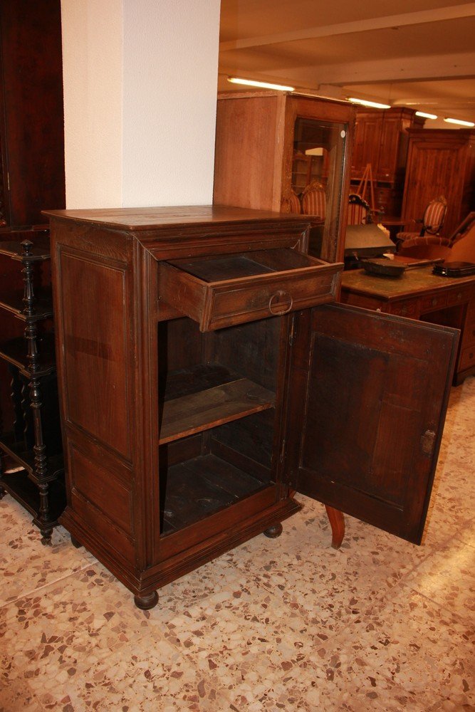 Rustic French Cabinet From The Mid-1800s - Chestnut Wood-photo-1