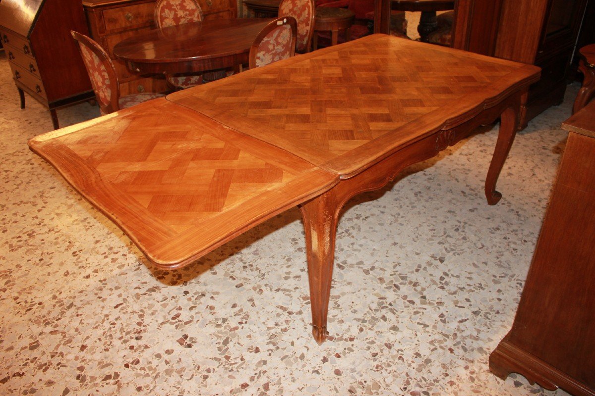 19th Century Extendable Provençal Rectangular Table-photo-1