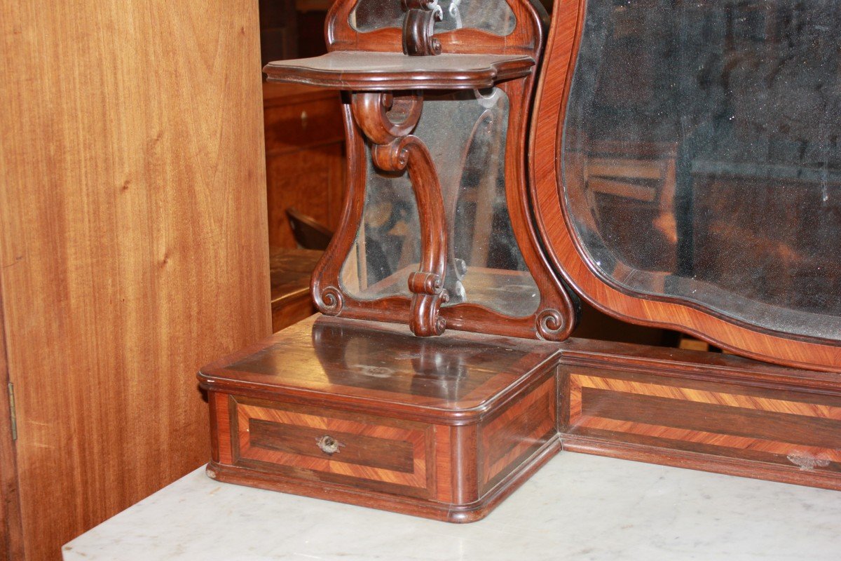 Louis Philippe Chest Of Drawers With Mirror 19th Century-photo-3