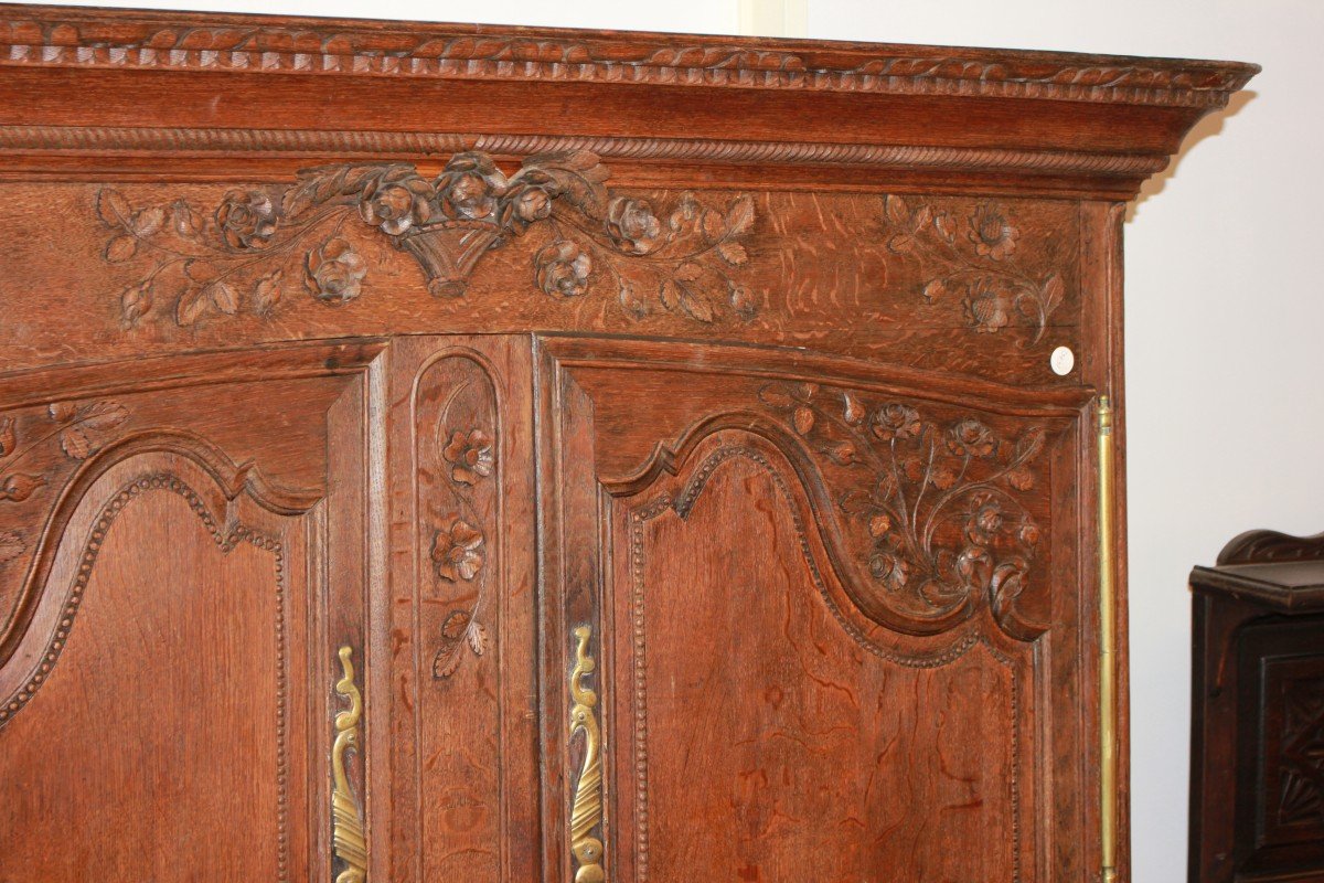 Provençal Oak Wardrobe, France 18th Century-photo-4