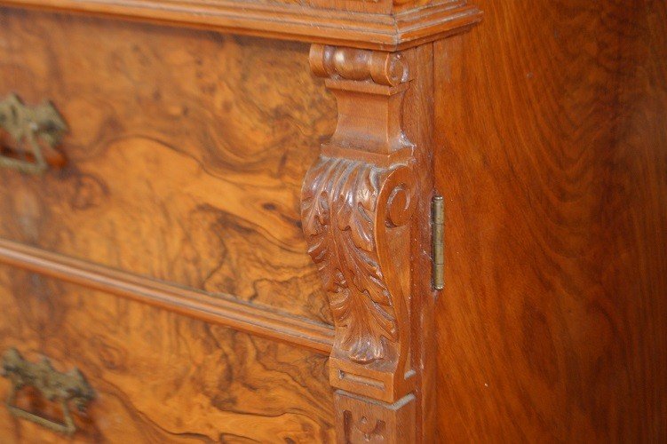 Beautiful Northern European Secretaire, From The Second Half Of The 1800s, Biedermeier Style -photo-3