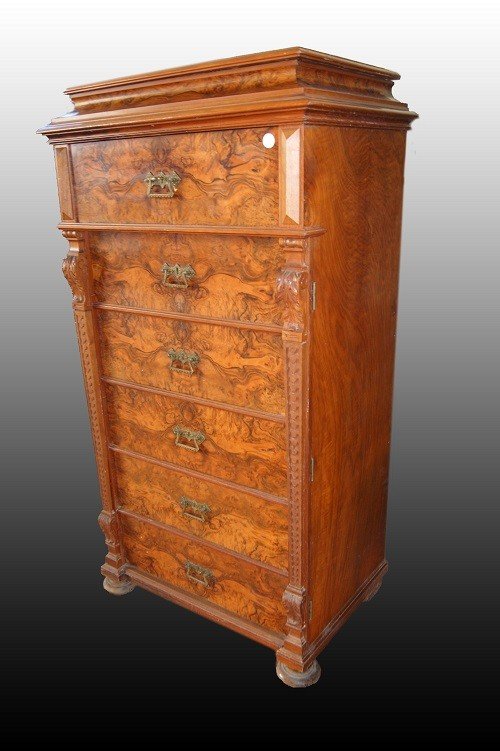 Beautiful Northern European Secretaire, From The Second Half Of The 1800s, Biedermeier Style 