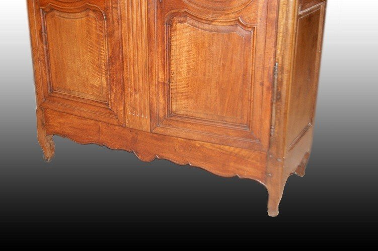 Grande Armoire Française De Style Provençal Du XVIIIe Siècle En Noyer 1700-photo-1