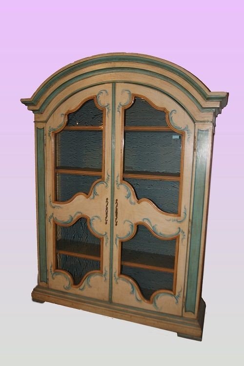 French Showcase From The Early 1900s, In Provençal Style In Lacquered Wood-photo-2