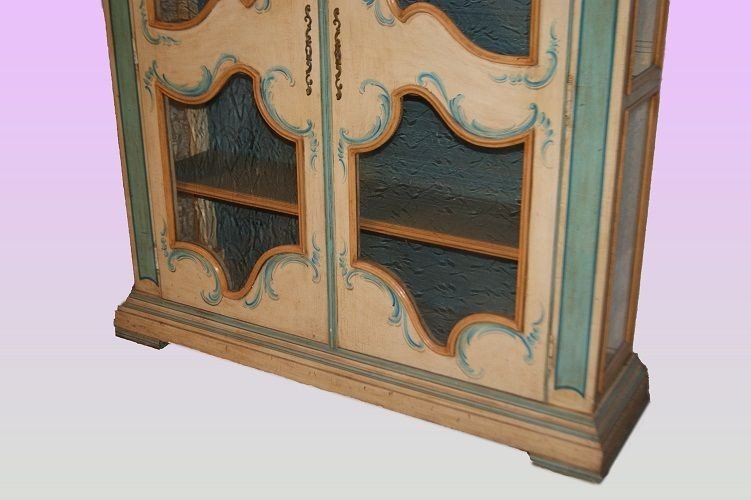 French Showcase From The Early 1900s, In Provençal Style In Lacquered Wood-photo-4