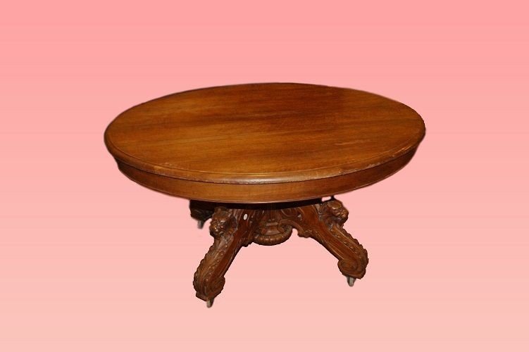 Table De Style Louis Philippe Aux Griffons Du 19ème Siècle