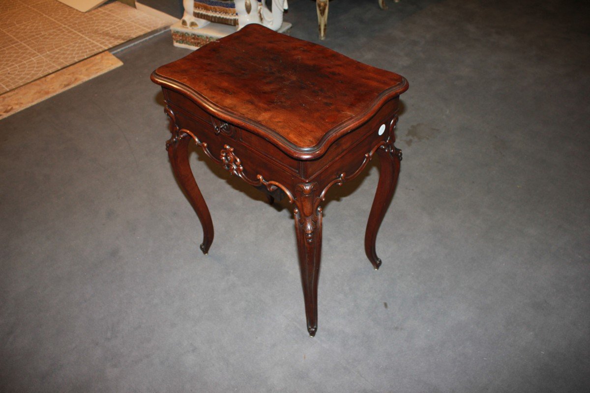 Louis Philippe Style French Sewing Table In Mahogany | Mid-1800s-photo-2