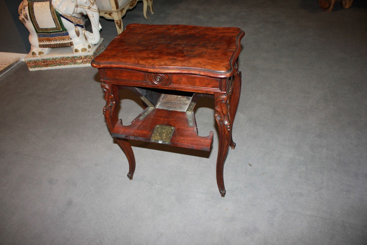 Louis Philippe Style French Sewing Table In Mahogany | Mid-1800s-photo-4