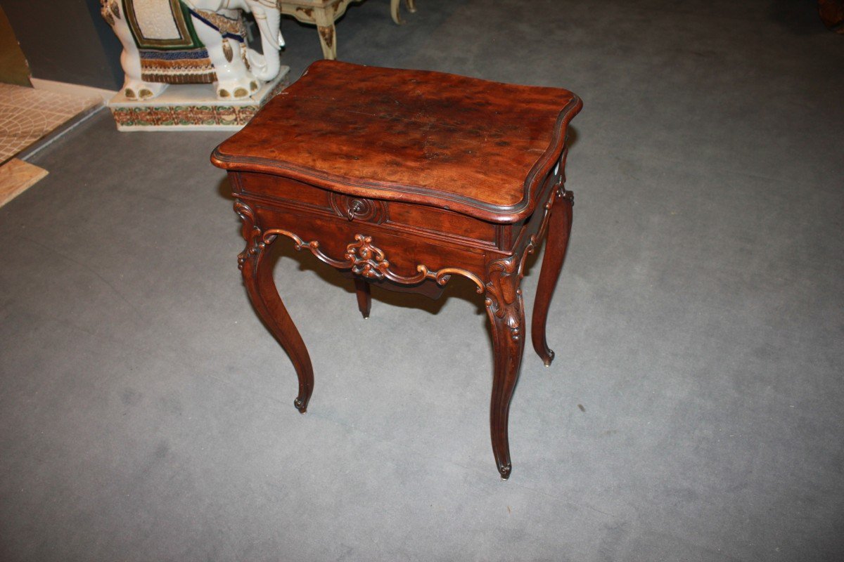 Louis Philippe Style French Sewing Table In Mahogany | Mid-1800s