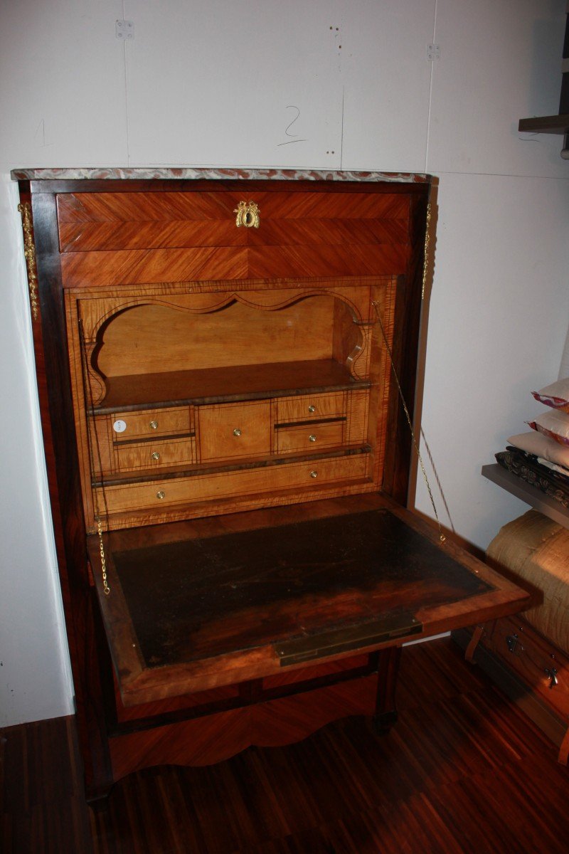 Large 19th-century French Secretary Desk In Transitional Style-photo-1