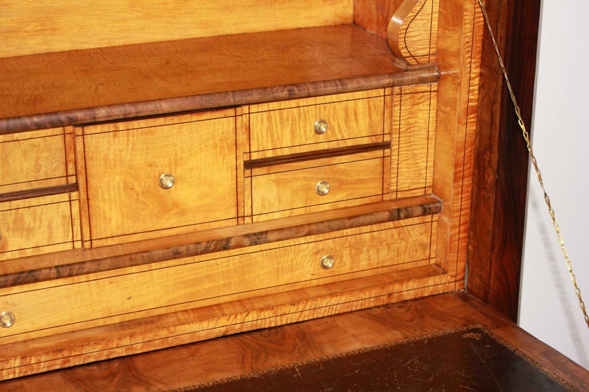 Large 19th-century French Secretary Desk In Transitional Style-photo-2