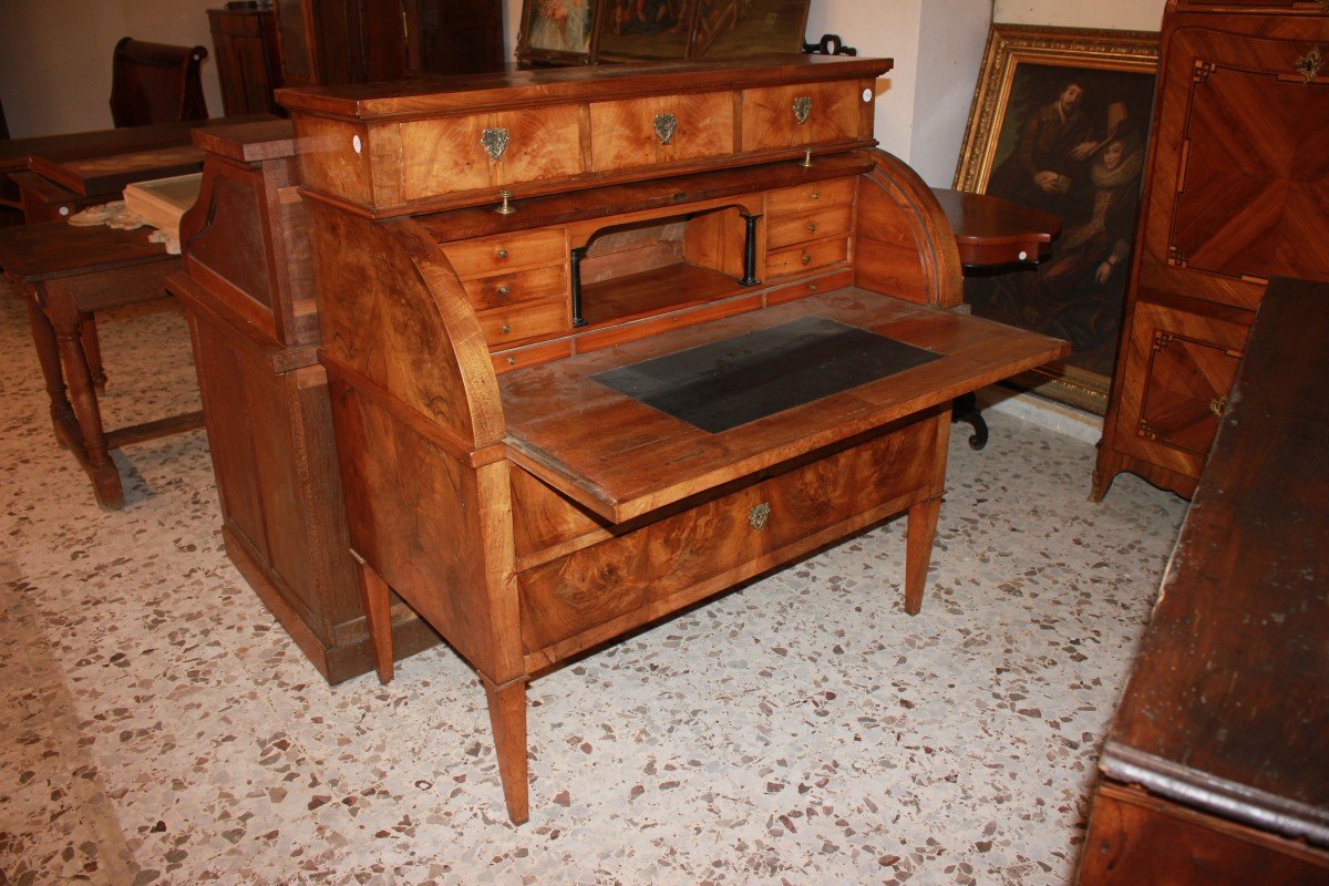 Bureau à Cylindre Français Style Louis XVI Du Début Du 1800-photo-1