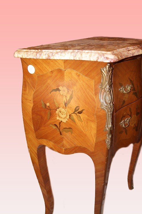 Pair Of Beautiful French Bedside Tables From The Second Half Of The 1800s, Louis XV Style-photo-4