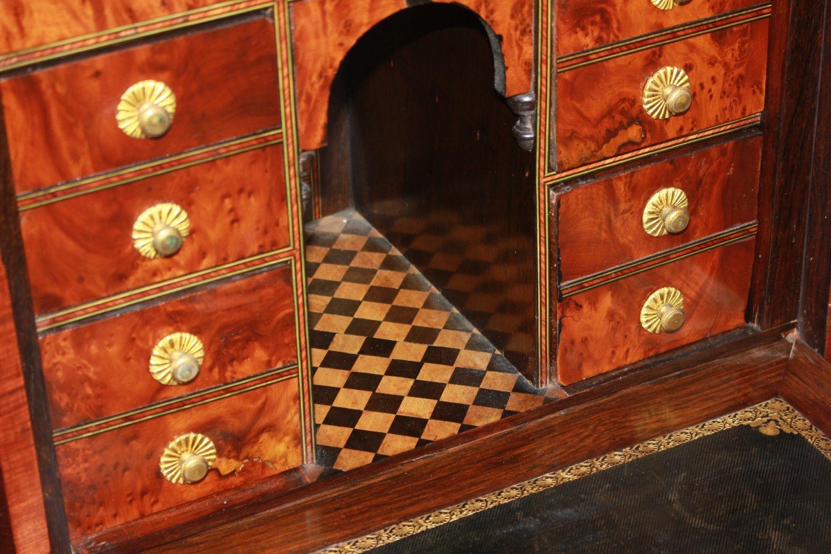 Magnificent Small French Regency Secretaire From The 1800s With Bronze Details-photo-3