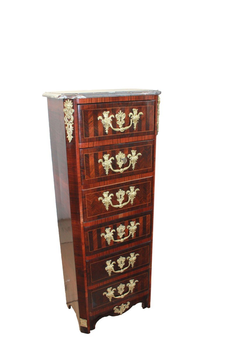 Magnificent Small French Regency Secretaire From The 1800s With Bronze Details