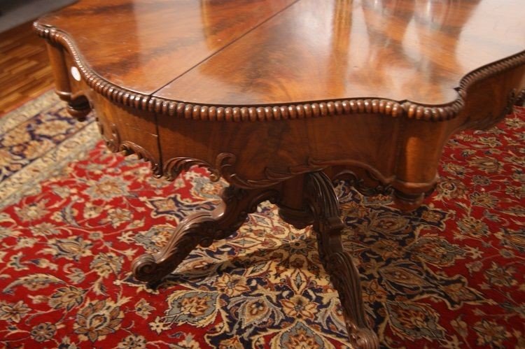 Centre De Table, Autrichien, De Style Louis Philippe Du Milieu Des Années 1800 En Bois d'Acajou-photo-3