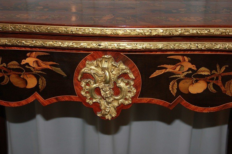 Beautiful English Gaming Table With French Louis XV Style From The First Half Of The 19th Centu-photo-2