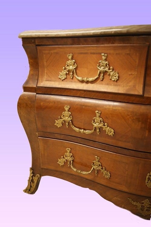 Belle Imposante Commode Française De Style Louis XV Des Années 1800-photo-3