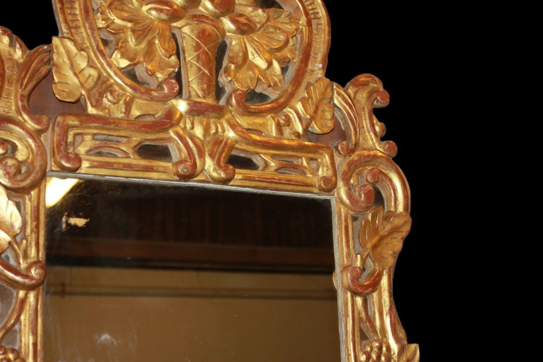 Superbe Miroir Français Ajourné Du XIXe Siècle-photo-3