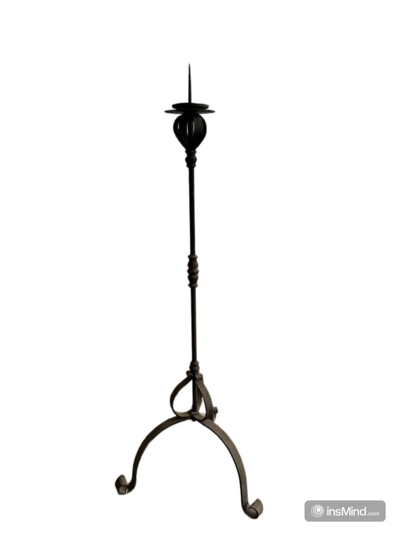 Large 19th-century Italian Iron Torchères: Elegance And The History Of Antique Lighting-photo-2