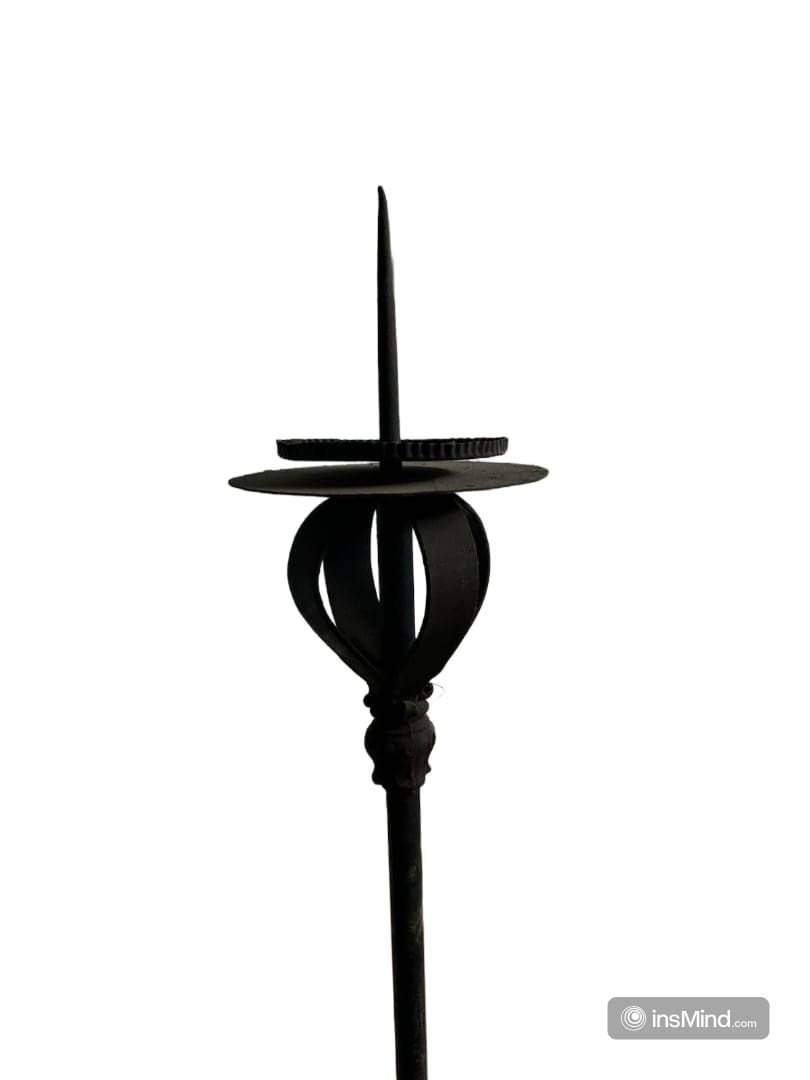 Large 19th-century Italian Iron Torchères: Elegance And The History Of Antique Lighting-photo-3