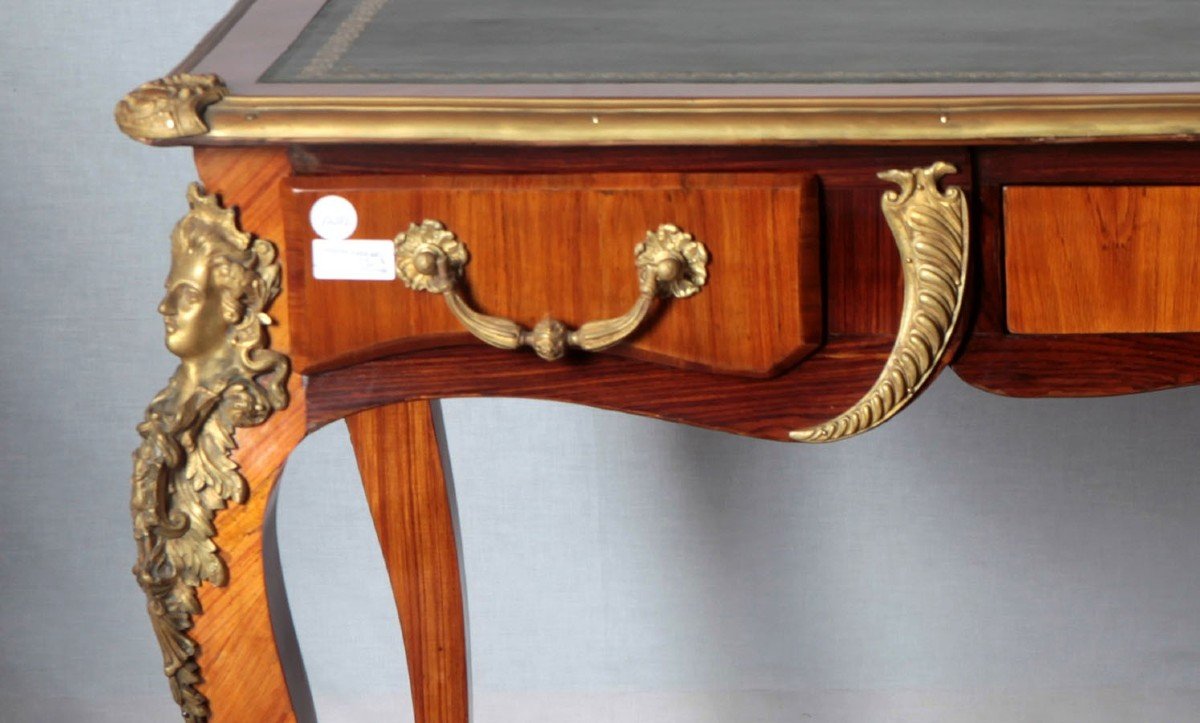 Bureau Diplomatique Français De Style Louis XV XIX Sec-photo-2